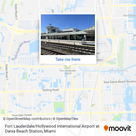 Fort Lauderdale / Hollywood International Airport at Dania Beach Station map