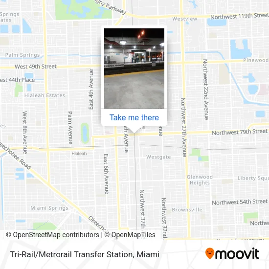 Tri-Rail / Metrorail Transfer Station map
