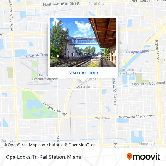 Opa-Locka Tri-Rail Station map