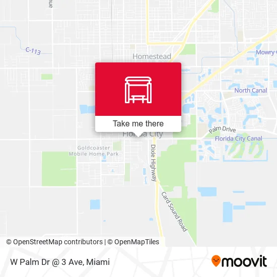 Mapa de W Palm Dr @ 3 Ave