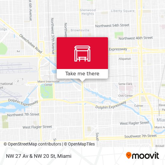 NW 27 AV & NW 20 ST map