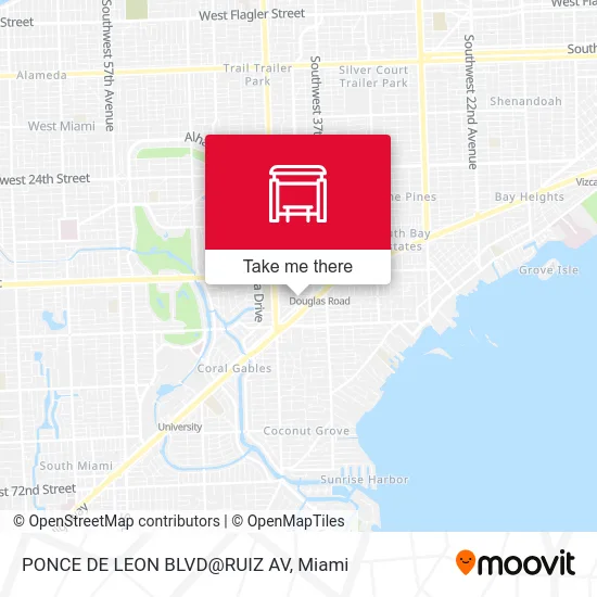 Mapa de PONCE DE LEON BLVD@RUIZ AV