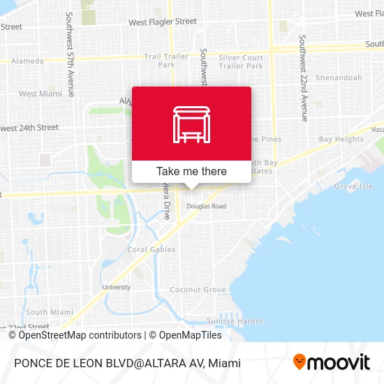 Mapa de PONCE DE LEON BLVD@ALTARA AV