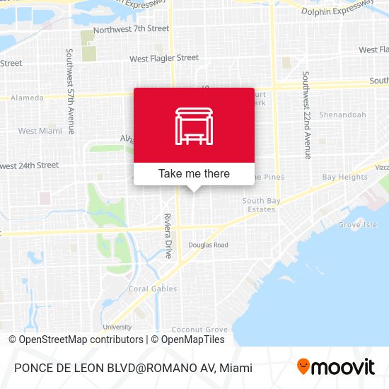 PONCE DE LEON BLVD@ROMANO AV map