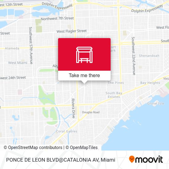 PONCE DE LEON BLVD@CATALONIA AV map