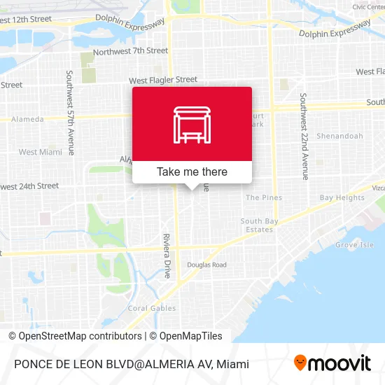 Mapa de PONCE DE LEON BLVD@ALMERIA AV