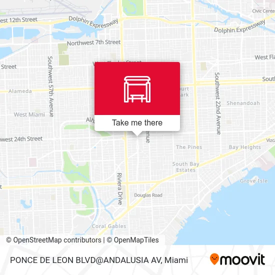 Mapa de PONCE DE LEON BLVD@ANDALUSIA AV