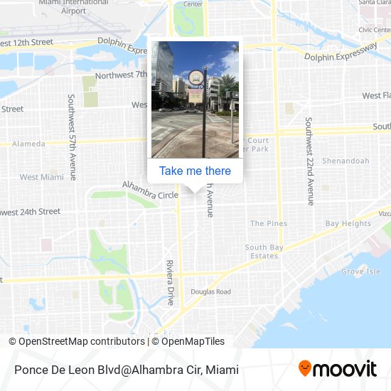 Mapa de Ponce De Leon Blvd@Alhambra Cir