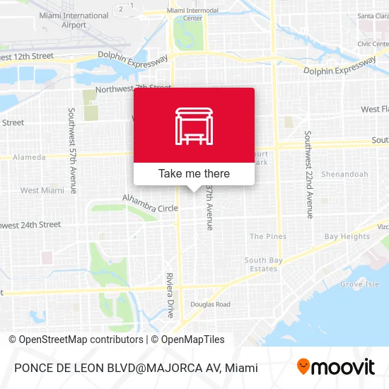 Mapa de PONCE DE LEON BLVD@MAJORCA AV