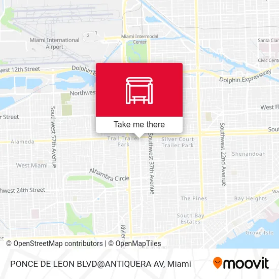 Mapa de PONCE DE LEON BLVD@ANTIQUERA AV