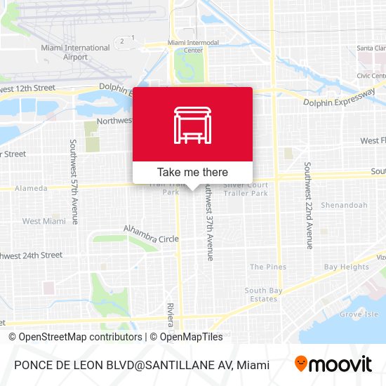 PONCE DE LEON BLVD@SANTILLANE AV map