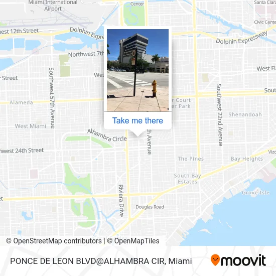 Mapa de PONCE DE LEON BLVD@ALHAMBRA CIR