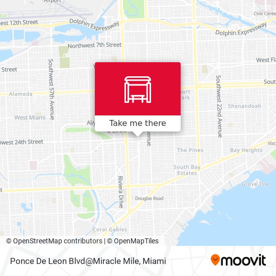 Ponce De Leon Blvd@Miracle Mile map