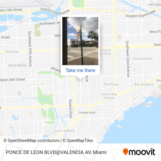 PONCE DE LEON BLVD@VALENCIA AV map