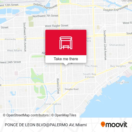Mapa de PONCE DE LEON BLVD@PALERMO AV