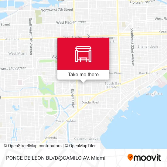 Mapa de PONCE DE LEON BLVD@CAMILO AV