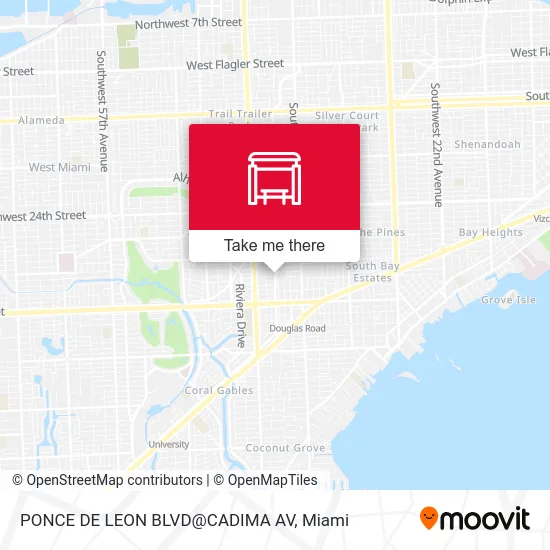 Mapa de PONCE DE LEON BLVD@CADIMA AV