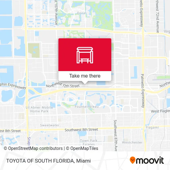TOYOTA OF SOUTH FLORIDA map
