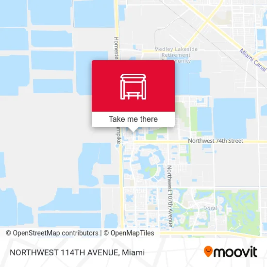 NORTHWEST 114TH AVENUE map