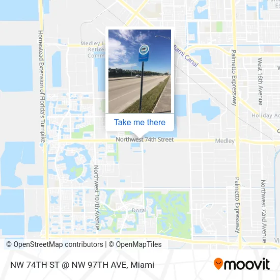 NW 74TH ST @ NW 97TH AVE map
