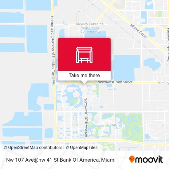 Nw 107 Ave@nw 41 St Bank Of America map