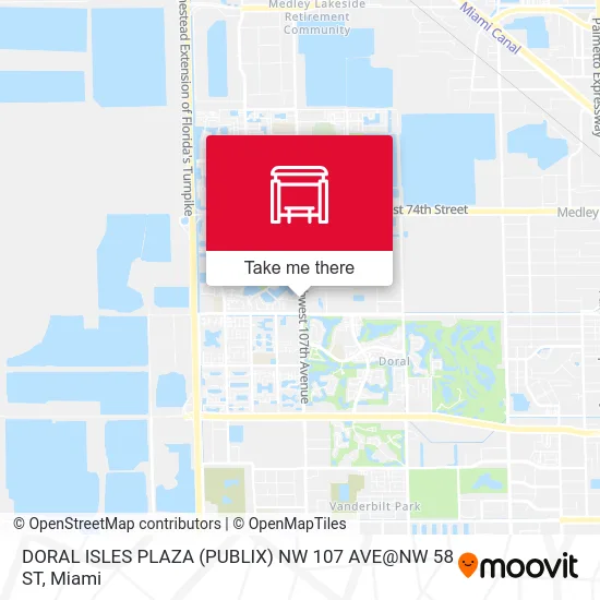 DORAL ISLES PLAZA (PUBLIX) NW 107 AVE@NW 58 ST map