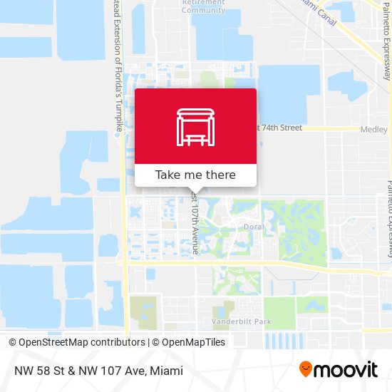 NW 58 St & NW 107 Ave map