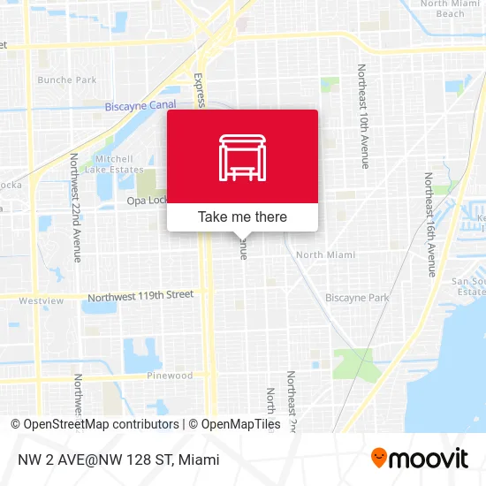 NW 2 AVE@NW 128 ST map