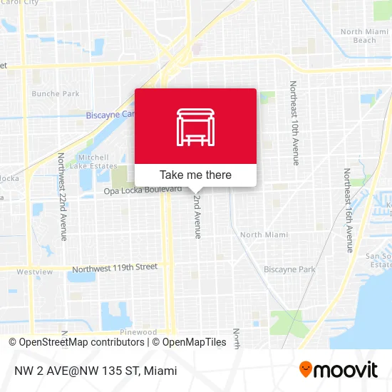 NW 2 AVE@NW 135 ST map