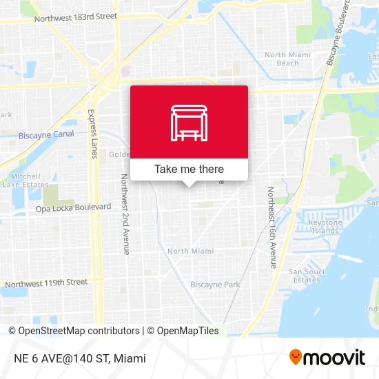 NE 6 AVE@140 ST map
