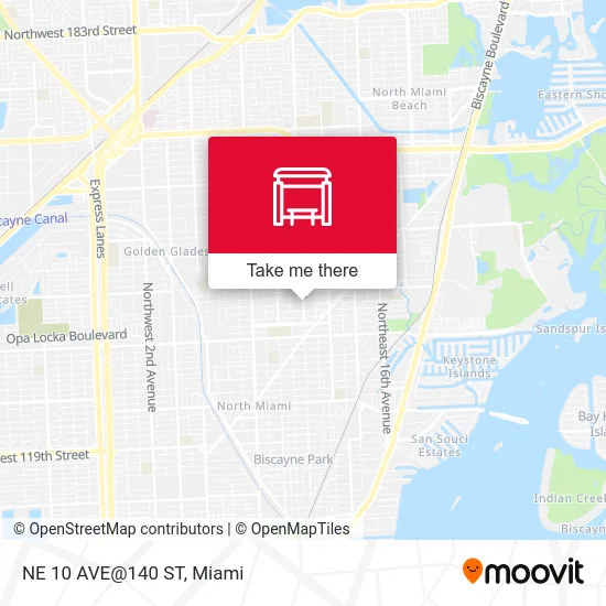 NE 10 AVE@140 ST map