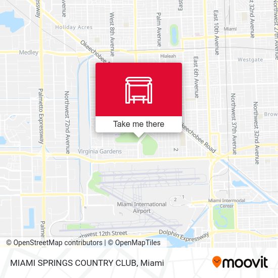 MIAMI SPRINGS COUNTRY CLUB map