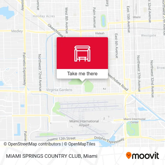 MIAMI SPRINGS COUNTRY CLUB map