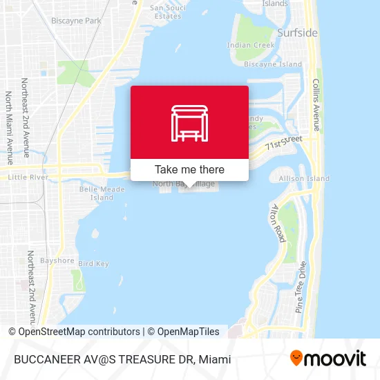 BUCCANEER AV@S TREASURE DR map