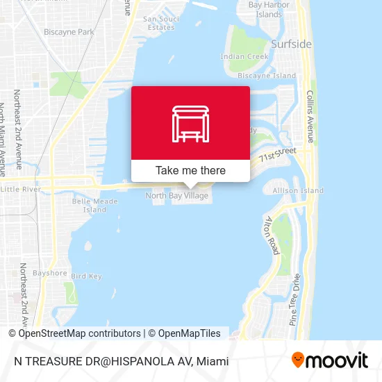 N TREASURE DR@HISPANOLA AV map