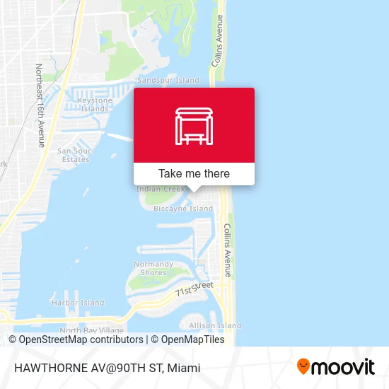 HAWTHORNE AV@90TH ST map