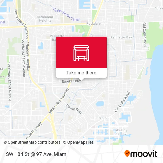 SW 184 St @ 97 Ave map