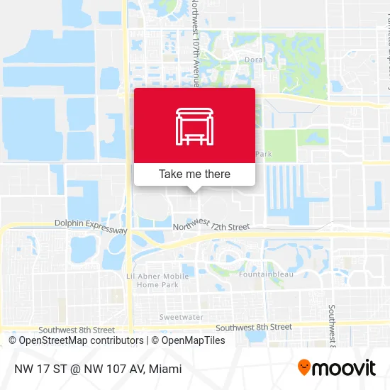NW 17 ST @ NW 107 AV map