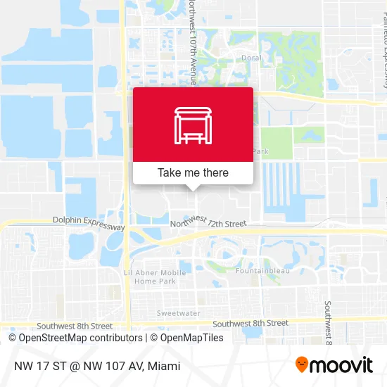 NW 17 ST @ NW 107 AV map