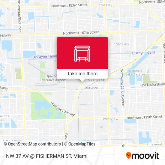 Mapa de NW 37 AV @ FISHERMAN ST