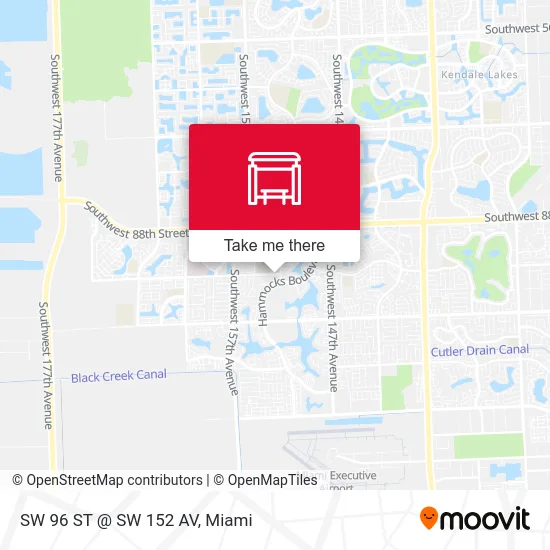 SW 96 ST @ SW 152 AV map