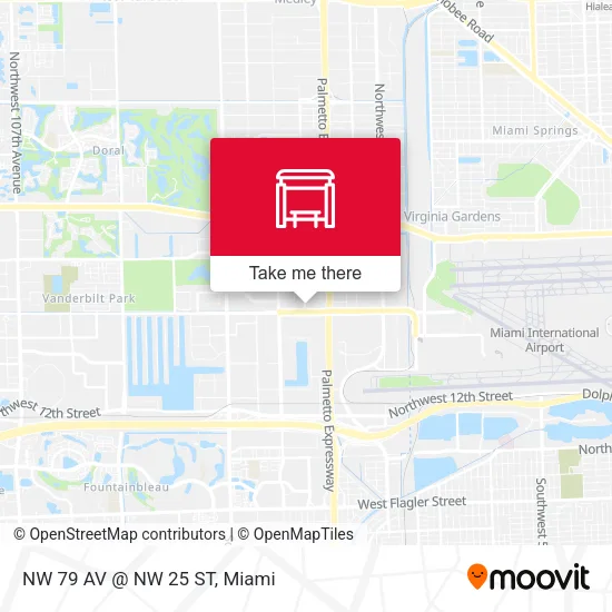 NW 79 AV @ NW 25 ST map