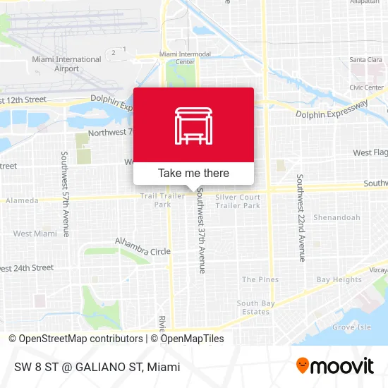Mapa de SW 8 ST @ GALIANO ST