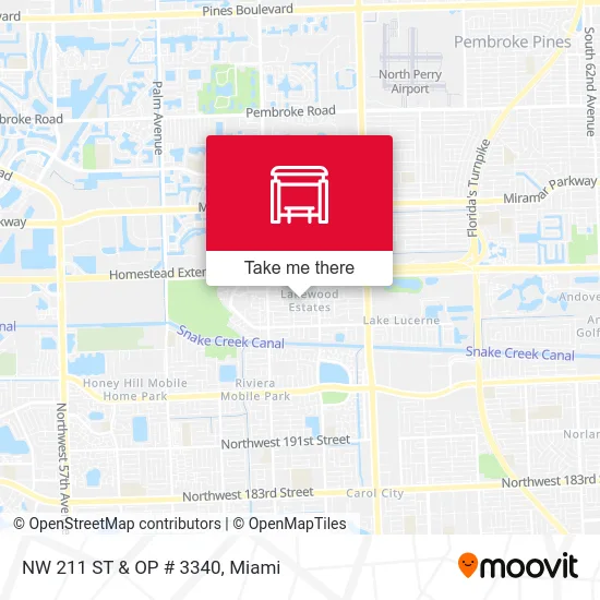 Mapa de NW 211 ST & OP # 3340