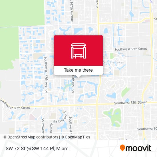 SW 72 St @ SW 144 Pl map