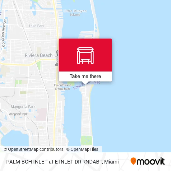 Mapa de PALM BCH INLET at E INLET DR RNDABT