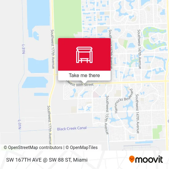 Mapa de SW 167TH AVE @ SW 88 ST