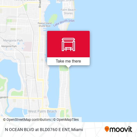 N OCEAN BLVD at BLD0760 E ENT map
