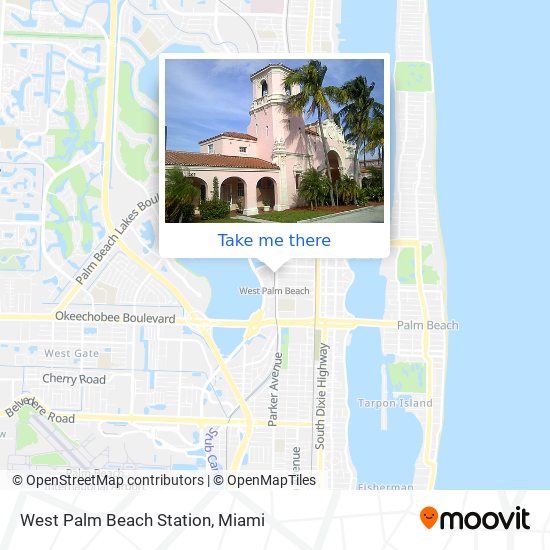 West Palm Beach Station map