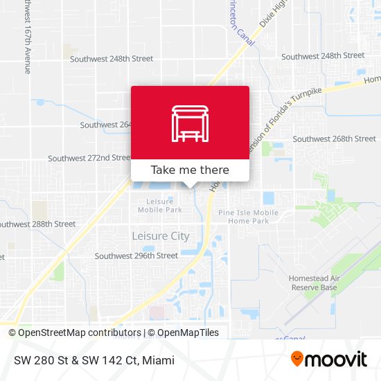 SW 280 St & SW 142 Ct map